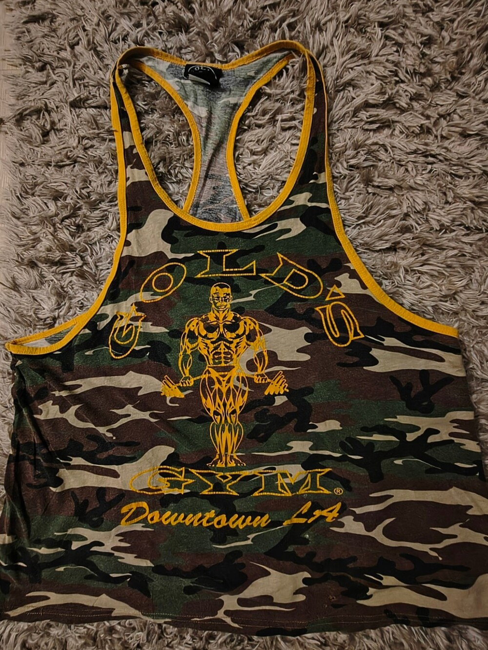 Gold's Gym Camo Graphic Racerback Tank